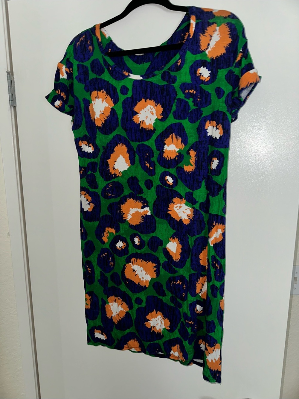 River Island Green Floral Print Short Sleeve Dress
